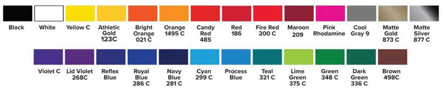 Standard Imprint-Colors